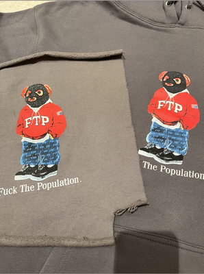 FTP Fuck The Population Polo bear hoodie 小熊 抓绒 连帽卫衣 淘宝网