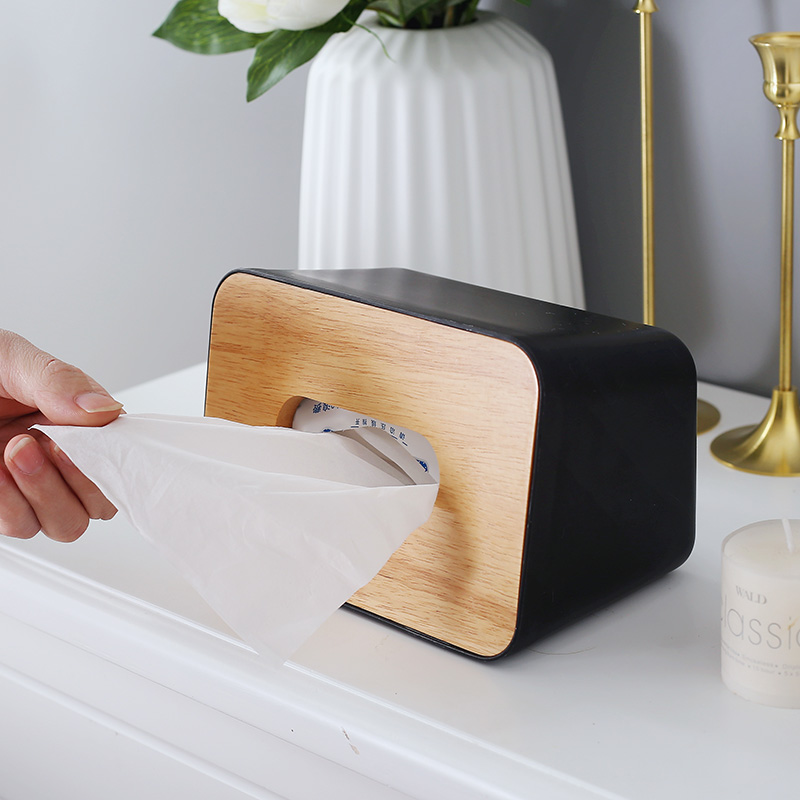 household hotel dining room solid wood cover oak cover tissue box paper extraction box toilet car in northern europe simple tissue box