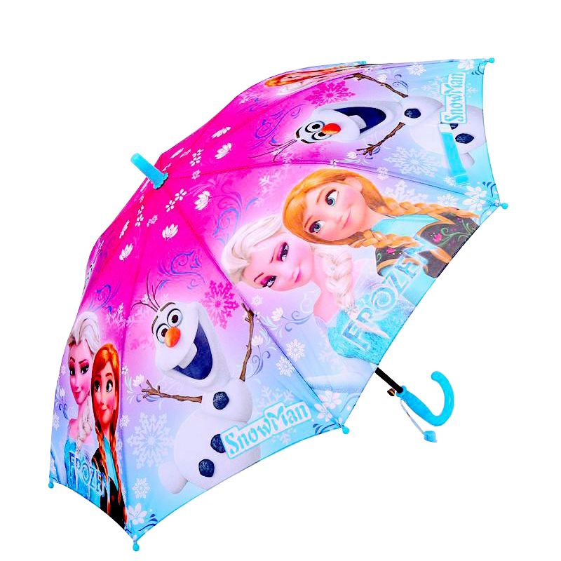 出口日本韓國冰雪奇緣兒童傘卡通小學生直柄傘兒童雨傘女童