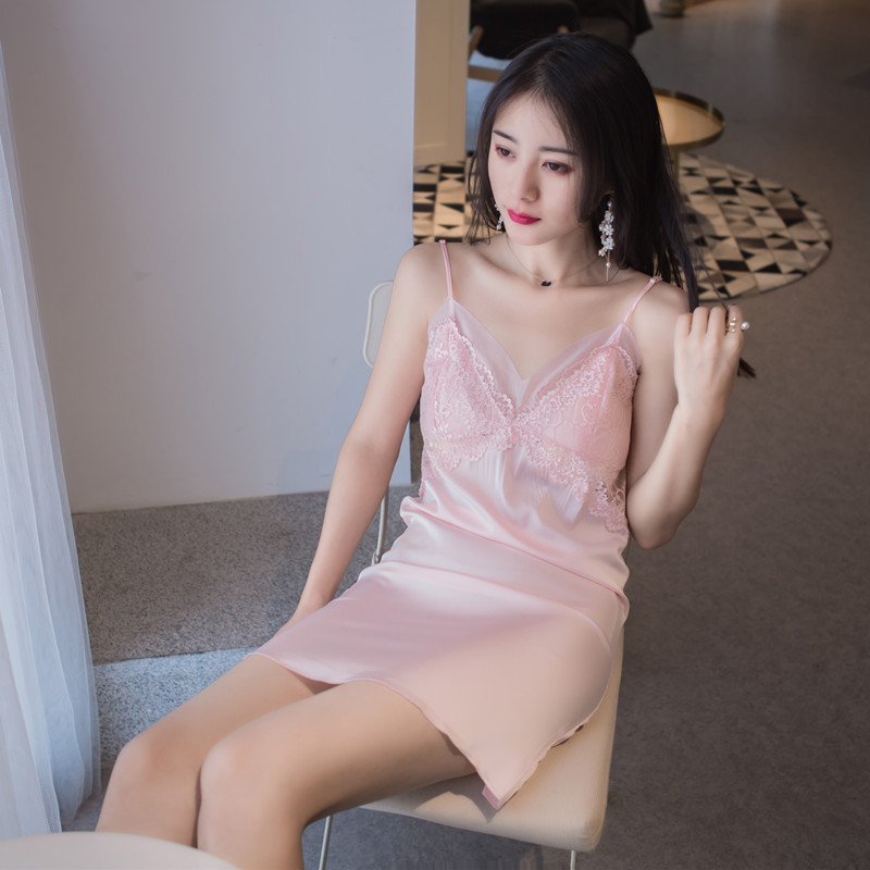 victoria secret mots doux chemise de nuit d'été de sexe féminin glace ruban tapis de coffre sexy tentation licol de soie vêtement de nuit d'ameublement vêtements féminins victoria secret mots doux chemise de nuit d'été de sexe féminin glace ruban tapis de coffre sexy tentation licol de soie vêtement de nuit d'ameublement vêtements féminins