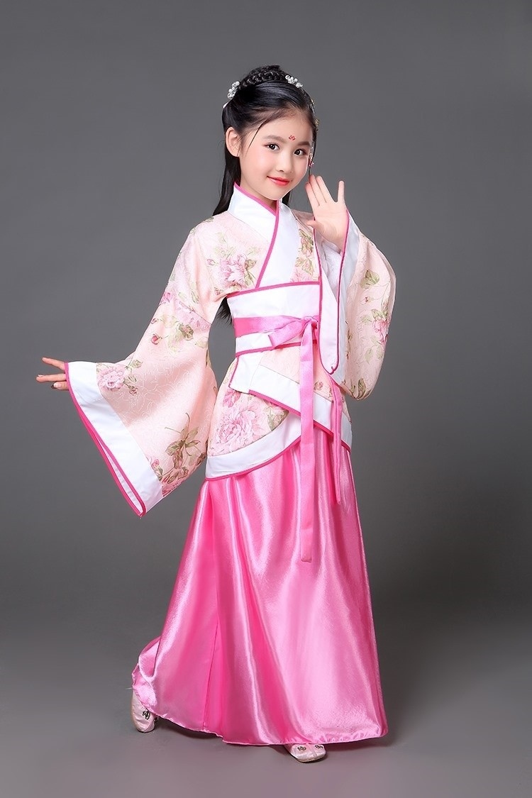 Parent-child summer etiquette kindergarten girls spring wear Chinese style Hanfu Tang suit blue Tangfu purple swing