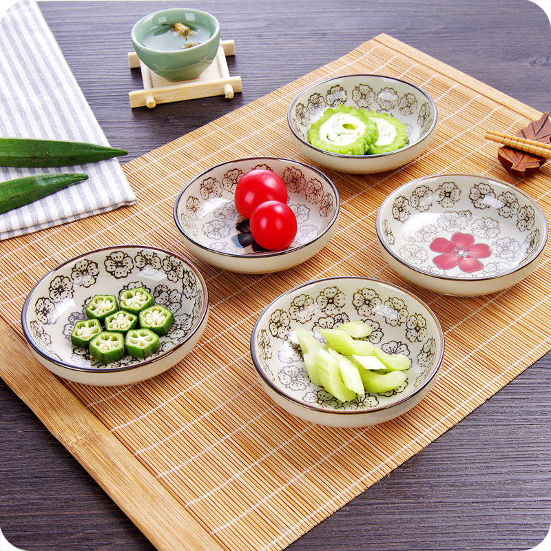 japanese style seasoning dish soy sauce and vinegar sauce dish creative household saucer dish dumpling dish saucer