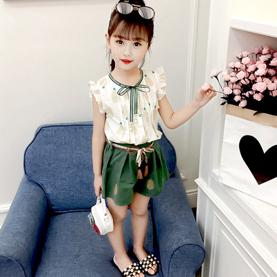 标题优化:小雏菊2020年韩版女童夏装网红套装新款洋气潮流中大童两件套韩版