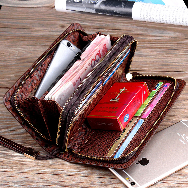 de nouveaux hommes d'embrayage minimaliste d'affaires de grande capacité sac à main en double hommes fermeture à glissière embrayage sac de téléphone portable sac de poignet sac de nouveaux hommes d'embrayage minimaliste d'affaires de grande capacité sac à main en double hommes fermeture à glissière embrayage sac de téléphone portable sac de poignet sac