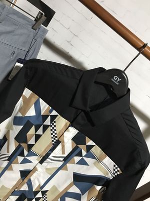 夏装薄款 GR GRSAGA男士 全棉拼接 落肩宽松版 短袖衬衫原