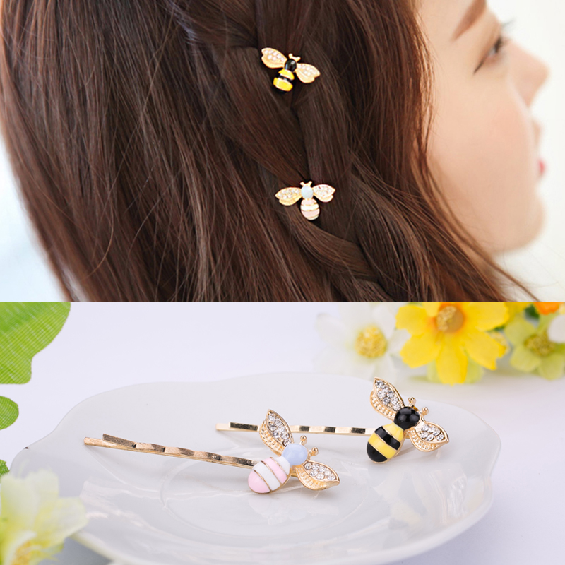 韓國可愛小蜜蜂發夾日韓版劉海發卡女童一字夾兒童發飾頭飾品夾子