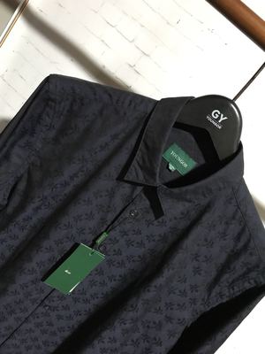秋装正品雅戈尔男士商务休闲 全棉 花纹修身长袖衬衫