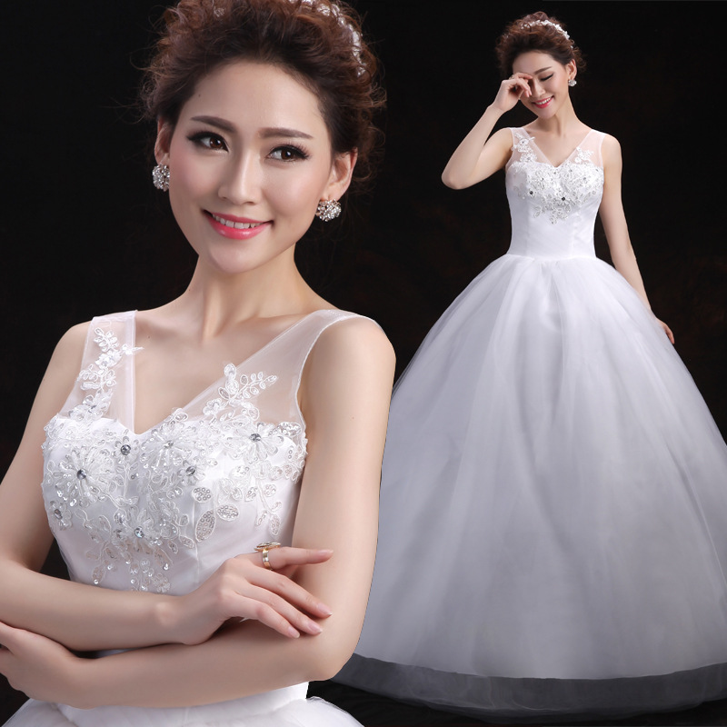 2019 printemps nouvelle version coréenne de la mariée fleurs sertis de diamants épaules slim mot de l'épaule est un peu maigre, grande taille robe de mariée personnalisée 2019 printemps nouvelle version coréenne de la mariée fleurs sertis de diamants épaules slim mot de l'épaule est un peu maigre, grande taille robe de mariée personnalisée