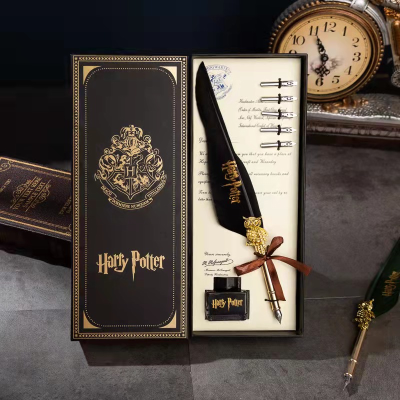 Harry Potter Feather Pen Set Heidewei Pen Water Pen Exquisite Gift Box Retro Birthday Gift Halloween