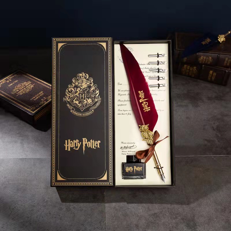 Harry Potter Feather Pen Set Heidewei Pen Water Pen Exquisite Gift Box Retro Birthday Gift Halloween