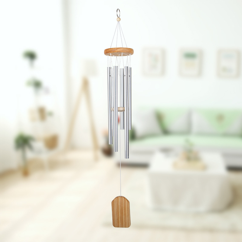 Pine Metal Small Size 6 Tube Chime Nordic Countryside Aluminum Tube Balcony Hangings Ornaments Gift Wind Chimes