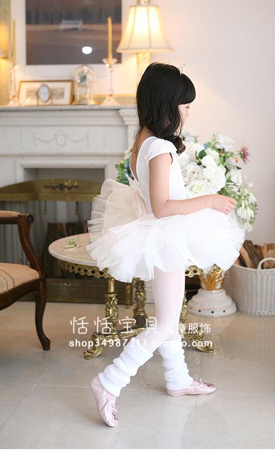 韩版奢华珠片儿童芭蕾舞裙纯棉舒适舞蹈服短袖女童六一演出服q255