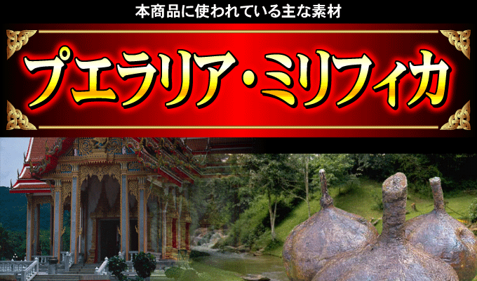 プエラパニックSOS プエラリア?ミリフィカ 本商品に使われてる主な素材