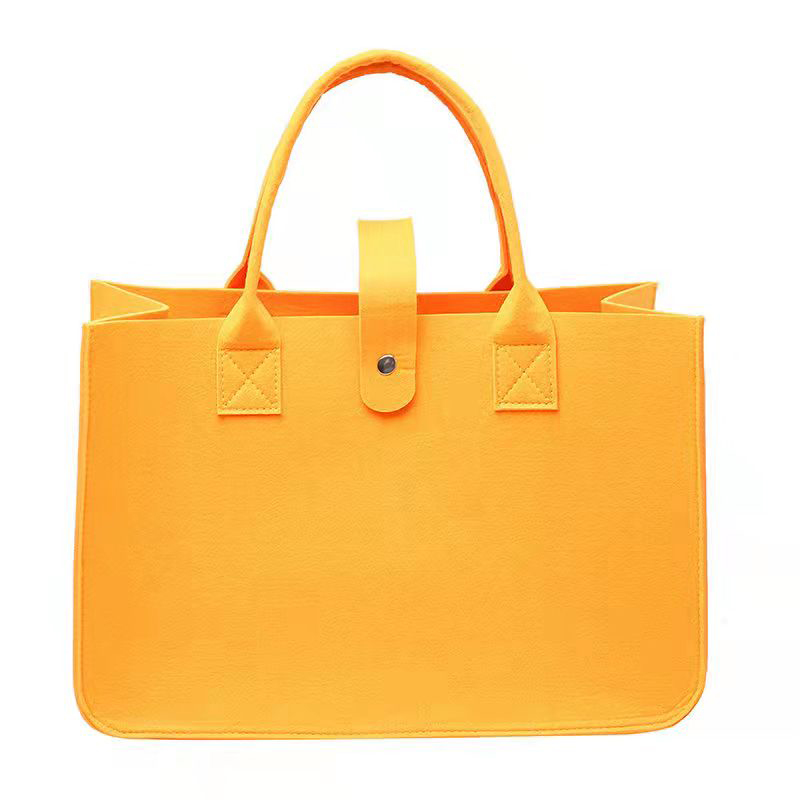 New Handbag Women's Handbag Shopping Bag Large Capacity Open Fashion Felt Hand Bag Shopping Bag Customization