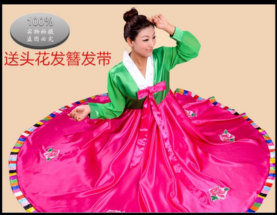 新款韩服朝鲜服演出服古装大长今传统韩式服装少数民族舞蹈大摆裙