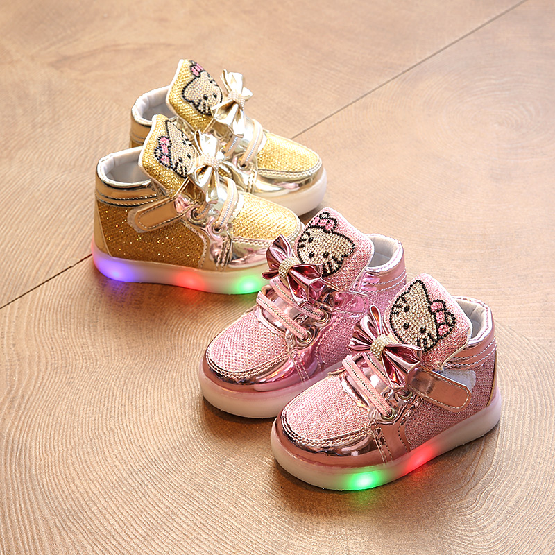 女寶寶單鞋1-2-3-4-5歲6小童春秋鞋軟底防滑女童鞋KT貓兒童學步鞋