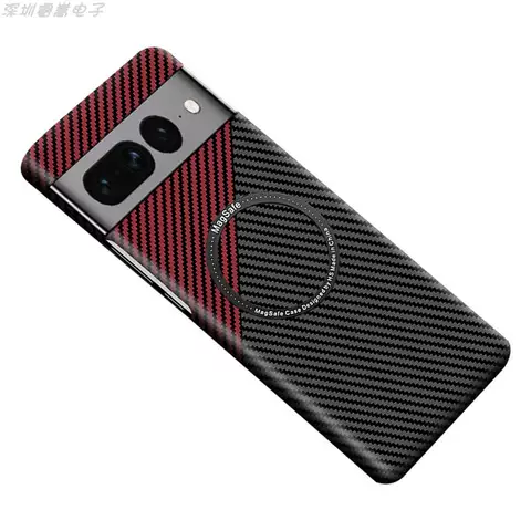 Phone Cases Covers Slim Fit Carbon Fiber Pattern MagSafe Google Pixel 7, Google Pixel 7 Pro, Carbon Fiber
