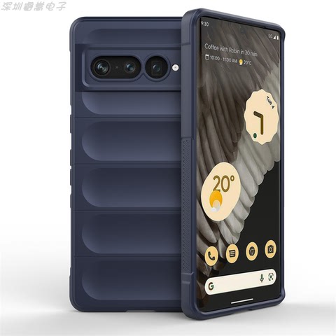 Blue — Easy Grip Non Slip Matte Silicone TPU 7, 7 Pro, 6, 6 Pro Google Pixel Phone Case