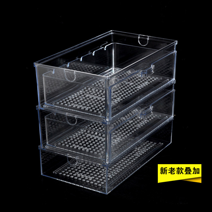 Drawer Box Fish Tank Dry Wet Separation Box Drawer Type Large Box Stackable Double Layer Anti-Overflow Large Drip Filter Box