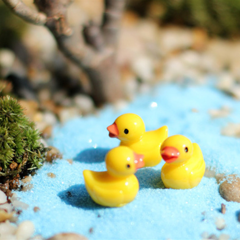 Fish Tank Aquarium Landscape Creative Decoration Succulent Micro Landscape Decoration Doll Little Yellow Duck Doll Photo Accessories