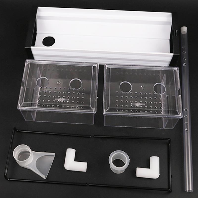 New Upgraded Bottom Plate Filter Tank Tropical Fish Drip Box Aquarium Fish Tank Filter Box Single Tube Filter Tank