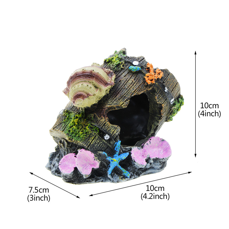 Fish Tank Scenery Decoration Escape Cave Aquarium Decoration Small Fish Hiding House Hollow Simulation Wine Barrel Free Shipping