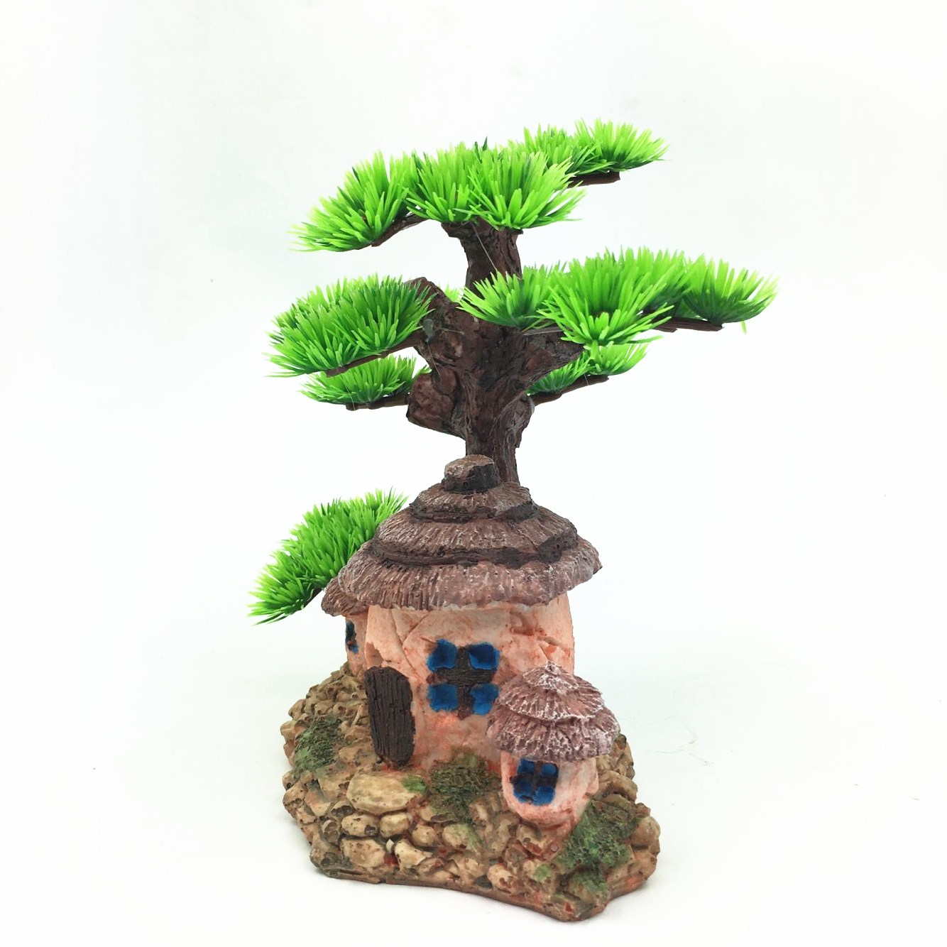 Aquarium Fish Tank Ornamental Fish Decorative Landscaping Cute Rockery Pine Tree Decorative Landscaping Tree Environmentally Friendly Resin Crafts