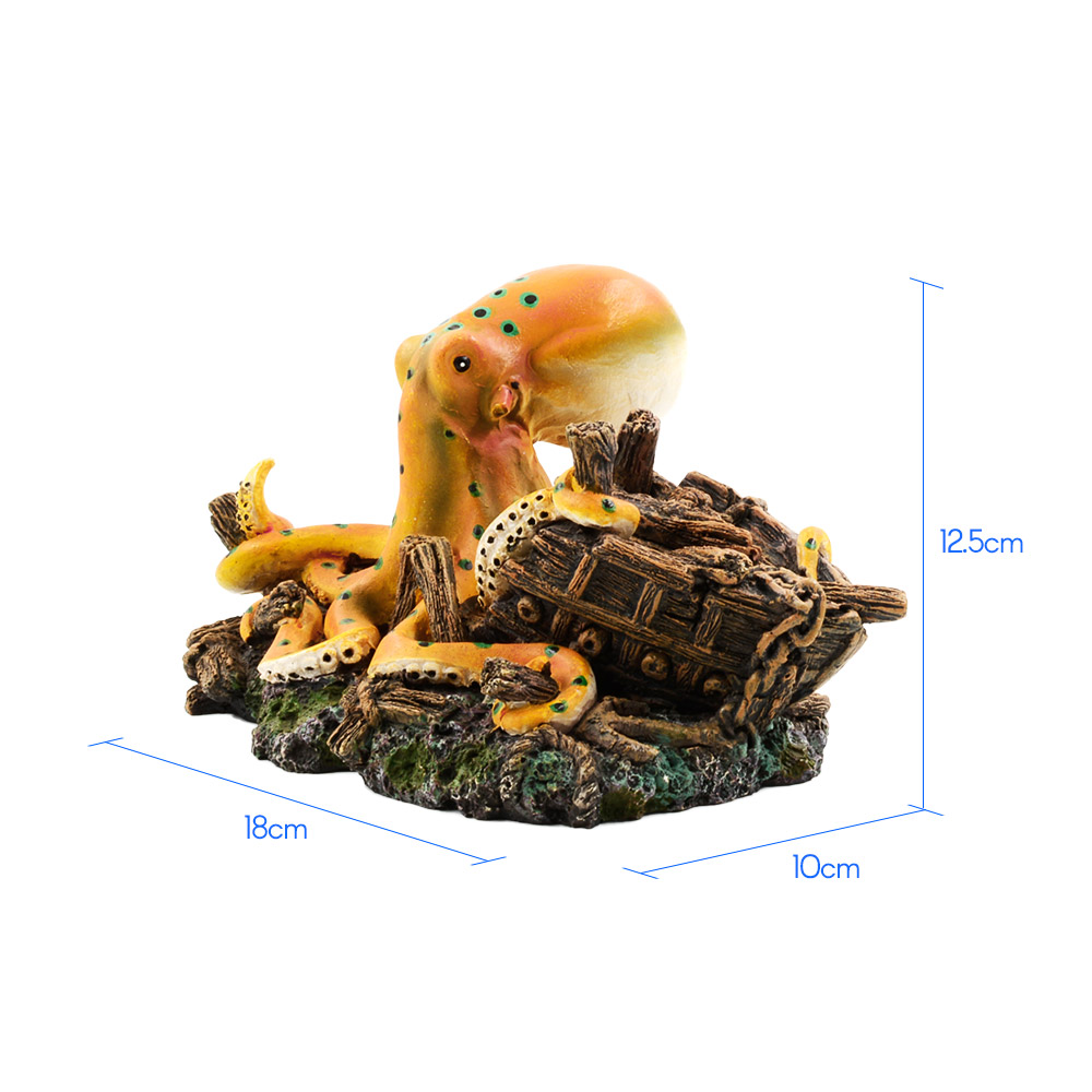 Fish Tank Landscape Simulation Marine Life Octopus Aquarium Decoration Grass Pot Turtle Pot Set Decoration Free Shipping