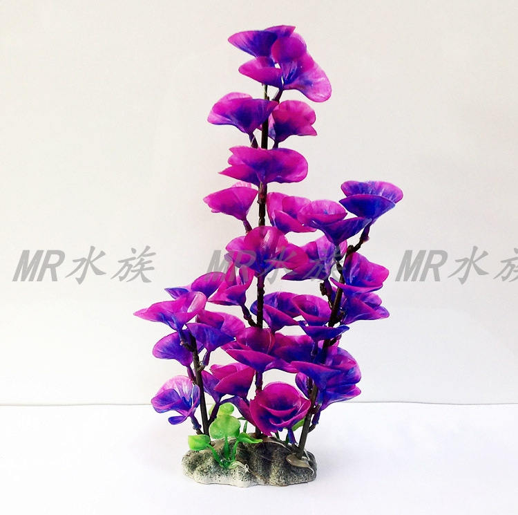 Fish Tank Aquarium Decorative Landscaping Simulation Aquatic Plants Purple Green 28cm Environmental Protection Decoration