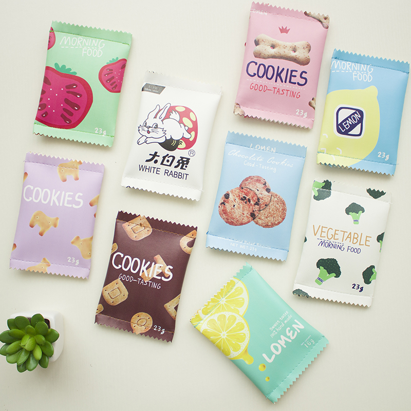 韓國創意趣味零食餅干手拿包可愛零錢包女迷你小包包簡約硬幣