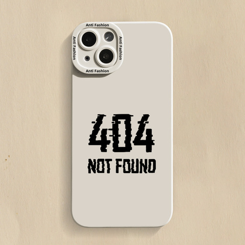 White — 404 Not Found New Matte Silicone TPU 14, 13, 12 iPhone Case