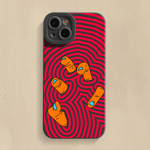 Creative Fingers Trippy 15, 14, 13, 12 iPhone Case