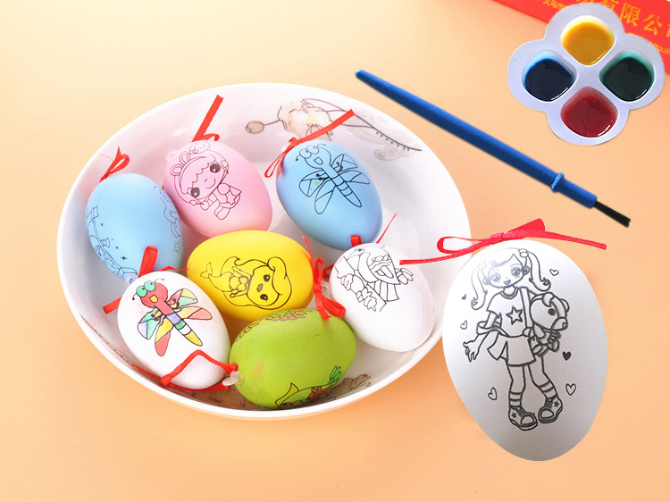 one yuan shop egg painting kindergarten festival