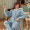 睡衣女冬三层夹棉袄珊瑚绒家居服2件套装