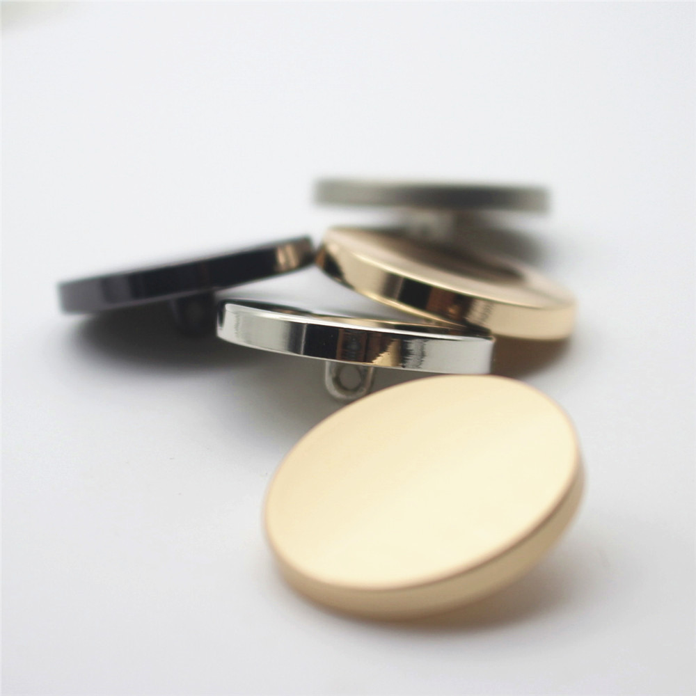 High-End Button Metal Button Golden Flat Mirror Buckle Woolen Coat Button Sweater Button Trench Coat Cufflink