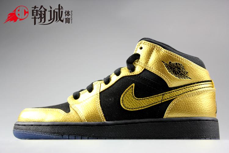 air jordan 1mid gg 乔1 aj1 黑金女鞋