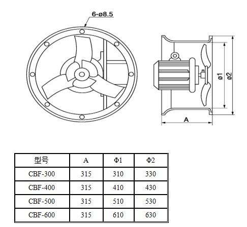 轴流风机 带腿岗位式防爆轴流风机baf-300 500 400 600 防爆风机