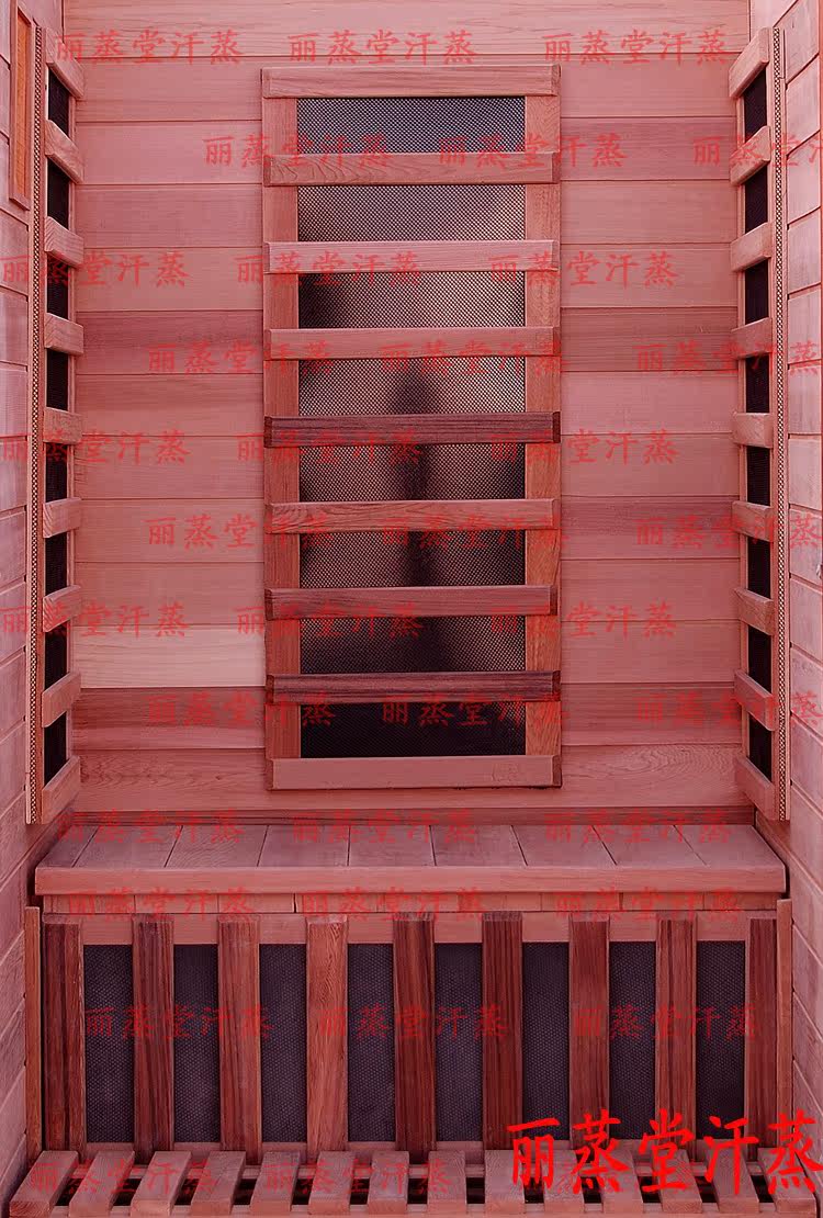 паровая сауна 尊享红雪松碳板房频谱屋/双人汗蒸房/家用桑拿房/汗蒸箱电气石