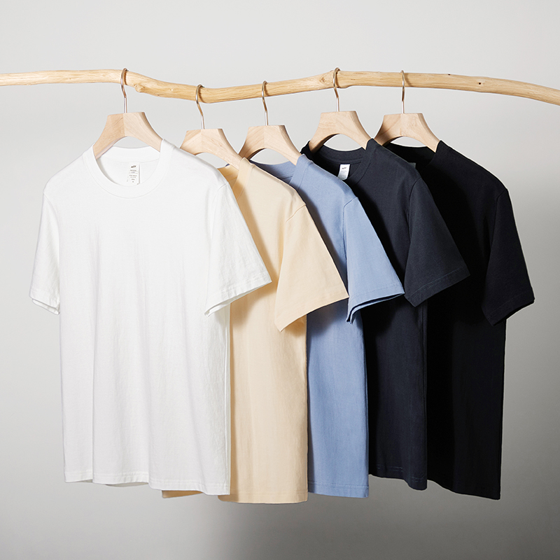 Summer Men's T-shirt Men's Short Sleeve Loose Half-Sleeve Pure Cotton Trendy Crew Neck T-shirt