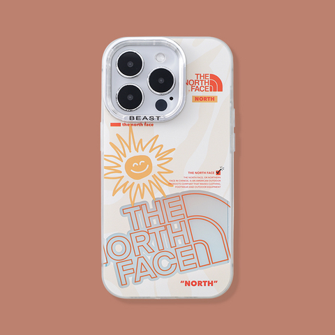 White — Drawing Illustration Matte Laser Gradient Niche Anti Slip The North Face 15, 14, 13, 12, 11 iPhone Case