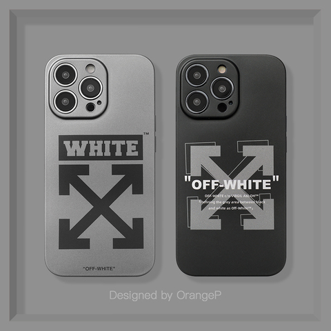 Off-White Arrow Logo Grey Black iPhone Case