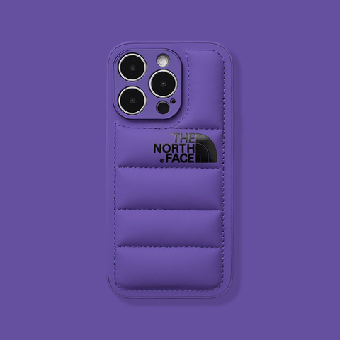 Purple — The North Face Puffy Puffer Down Jacket New IiPhone 15, 14, 13, 12 iPhone Case