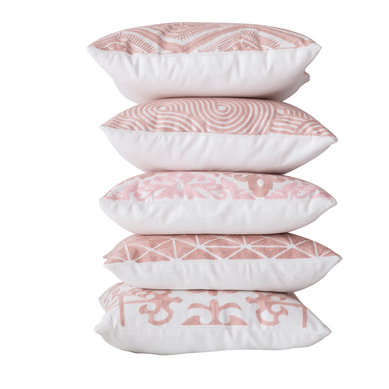 Nordic Victoria's Secret Series Pure Cotton Towel Embroidery Pillow Home Pillowcase Pillow Insert Sofa Cushion Car Pillow Removable