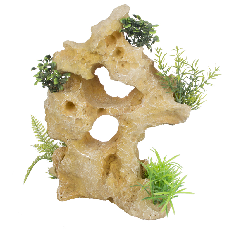 Fish Tank Decorations Rockery Shrub Stone Forest Integrated Landscape Modeling Aquarium Size Set Set Hot Sale