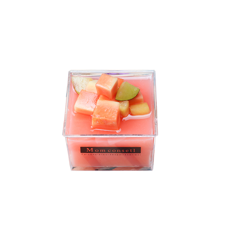 Square Mousse Cup Square Mousse Desser Cup Cup Cake Cup Pastry Cup Tiramisu Cup Fruit Cup with Lid