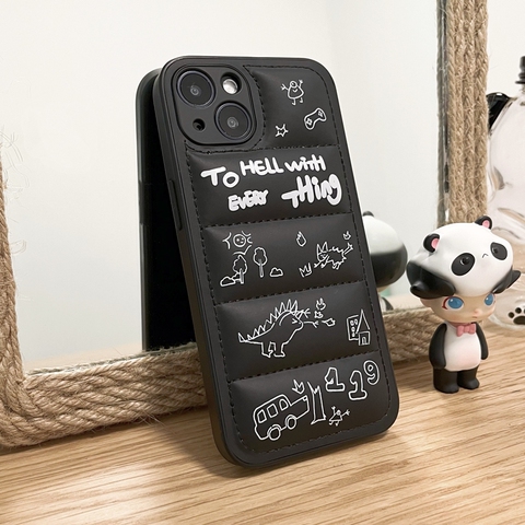 To Hell With Every Thing Puffy Puffer Down Jacket XS Max, XR, 12, 12 Pro, 12 Pro Max, 11, 11 Pro Max, X / XS, 13, 13 Pro, 13