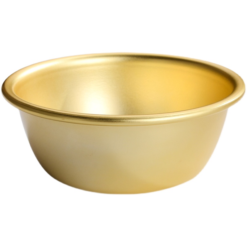 Korean Small Bowl Yellow Aluminum Rice Wine Bowl 304 Stainless Steel Korean Bowl Sauce Dipping Bowl Golden Cuisine Watchband Handle Rice Bowl