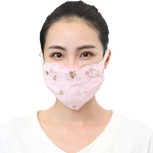 防晒口罩女薄款夏季夏季防紫外线骑行蕾丝透气纯棉新款可清洗面罩