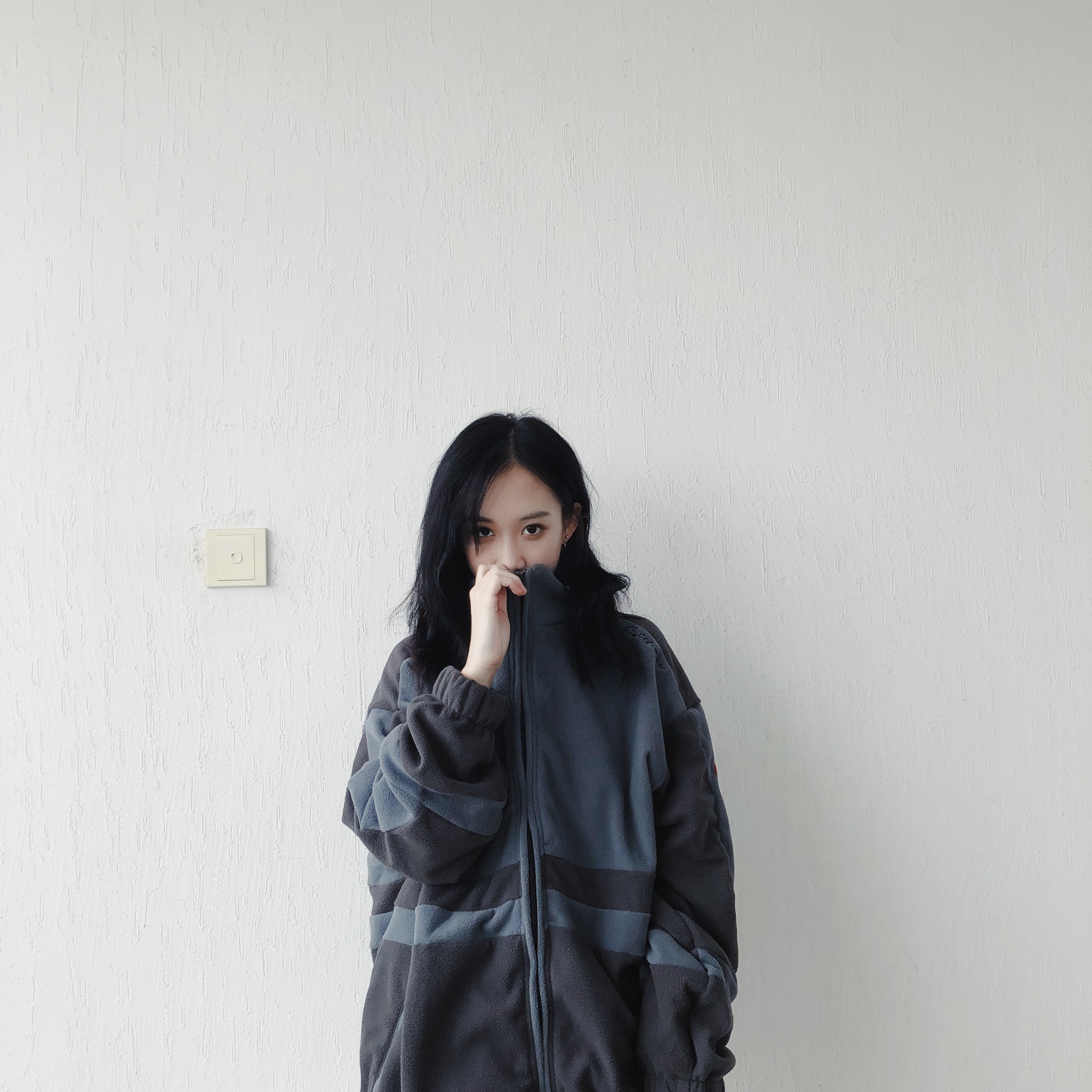 F426 18ss color matching thick fleece Jacket jacket winter couple jacket jacket for men and women