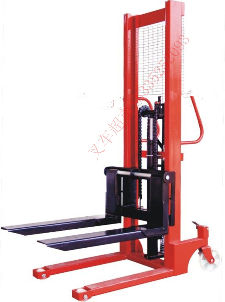 0.5/1/2/3吨手动液压升高车液压叉车堆高车可定制
